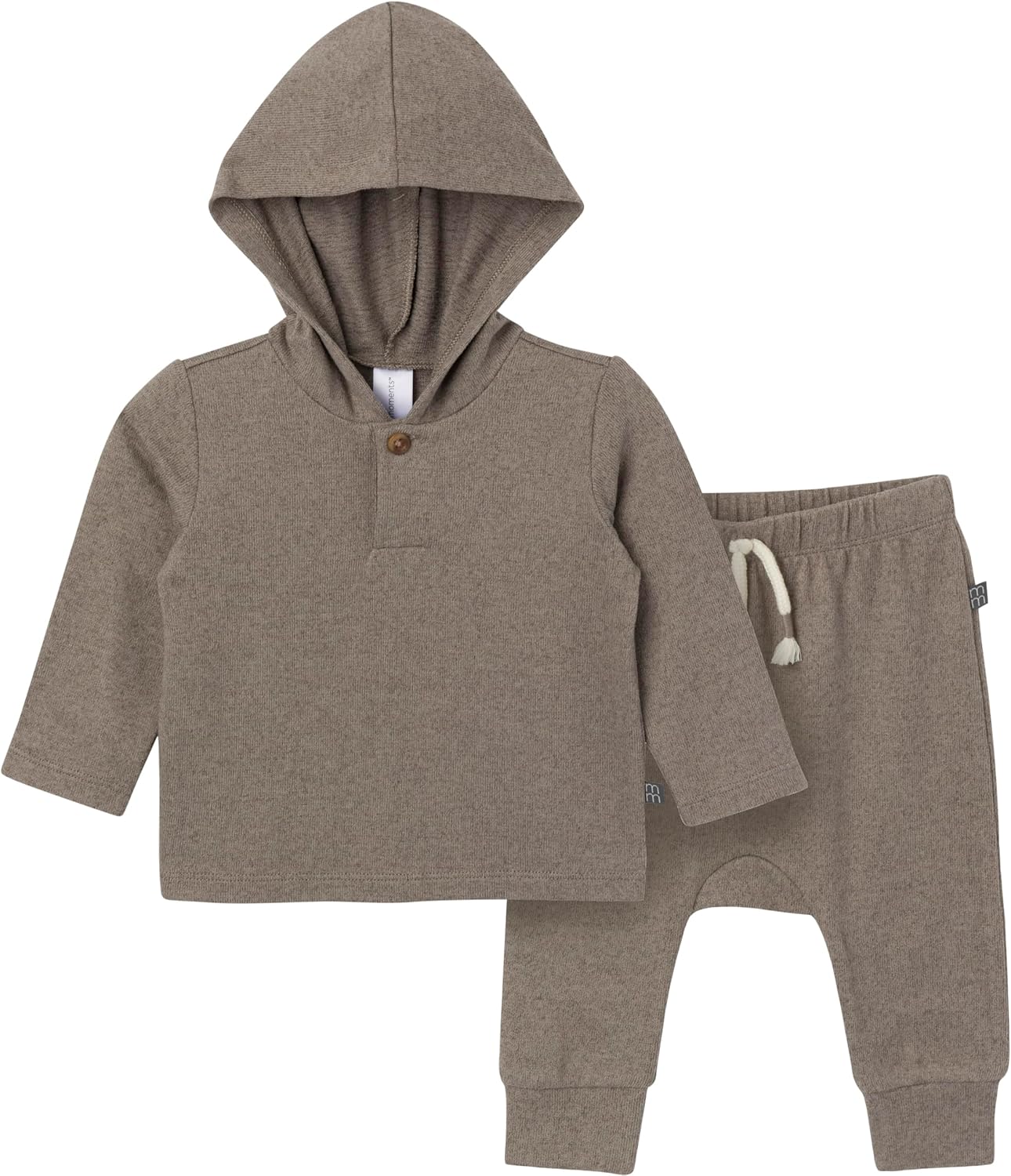 Modern Moments by Gerber Baby Hooded Hacci Top and Pant Set