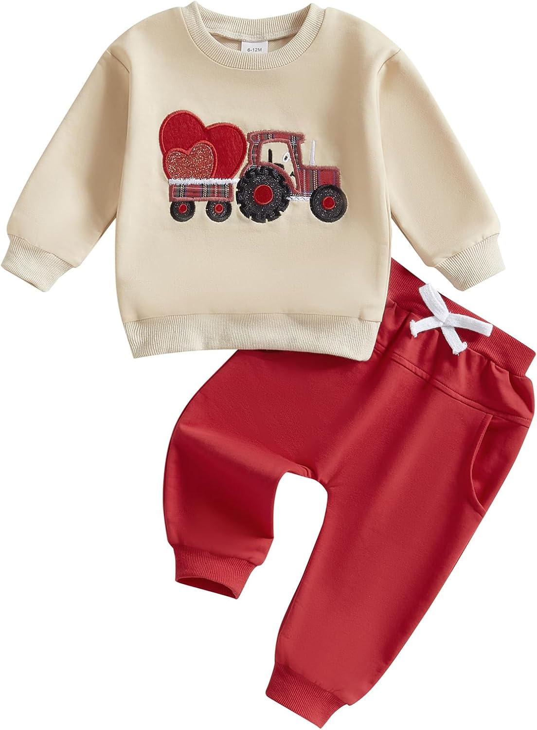 FYBITBO Infant Toddler Baby Boys Fall Clothes Long Sleeve Shirts Tops and Pants Farm Tractor Outfits Winter Clothing Sets